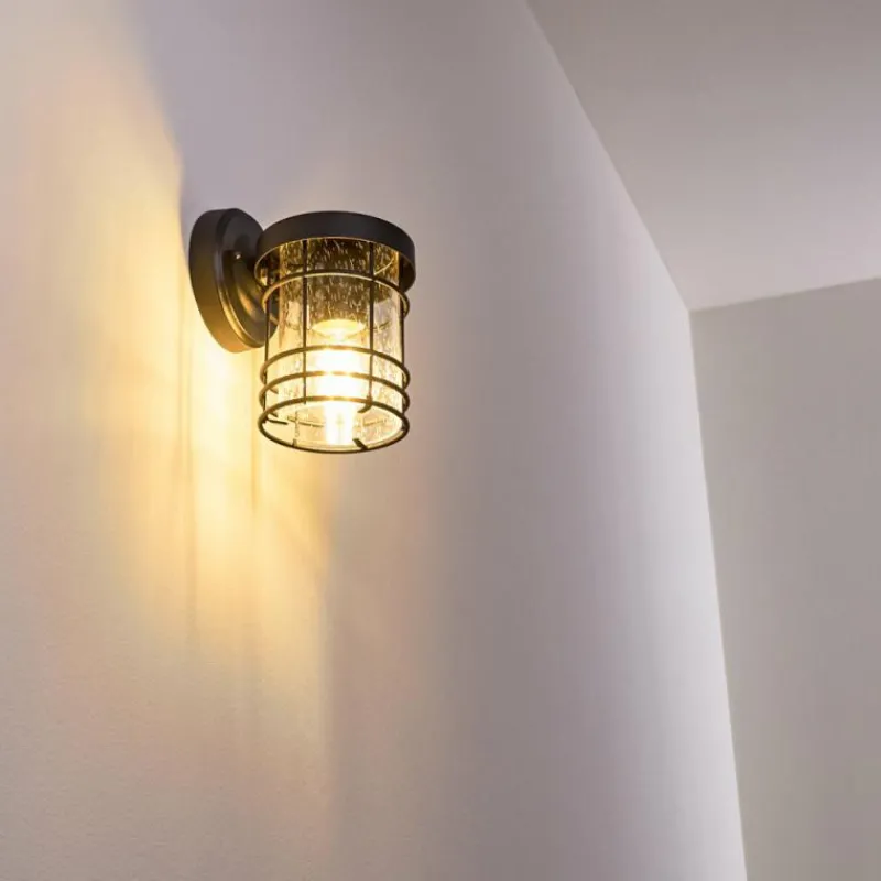 hofstein Applique murale d'extérieur Bjerndrup Noir, 1 lumière