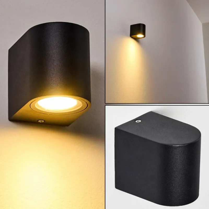 hofstein Applique murale d'extérieur Nordborg LED Noir, 1 lumière