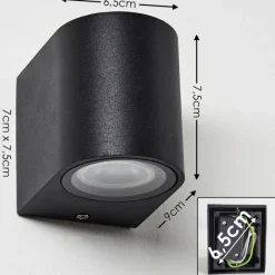 hofstein Applique murale d'extérieur Nordborg LED Noir, 1 lumière