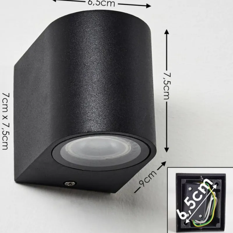 hofstein Applique murale d'extérieur Nordborg LED Noir, 1 lumière