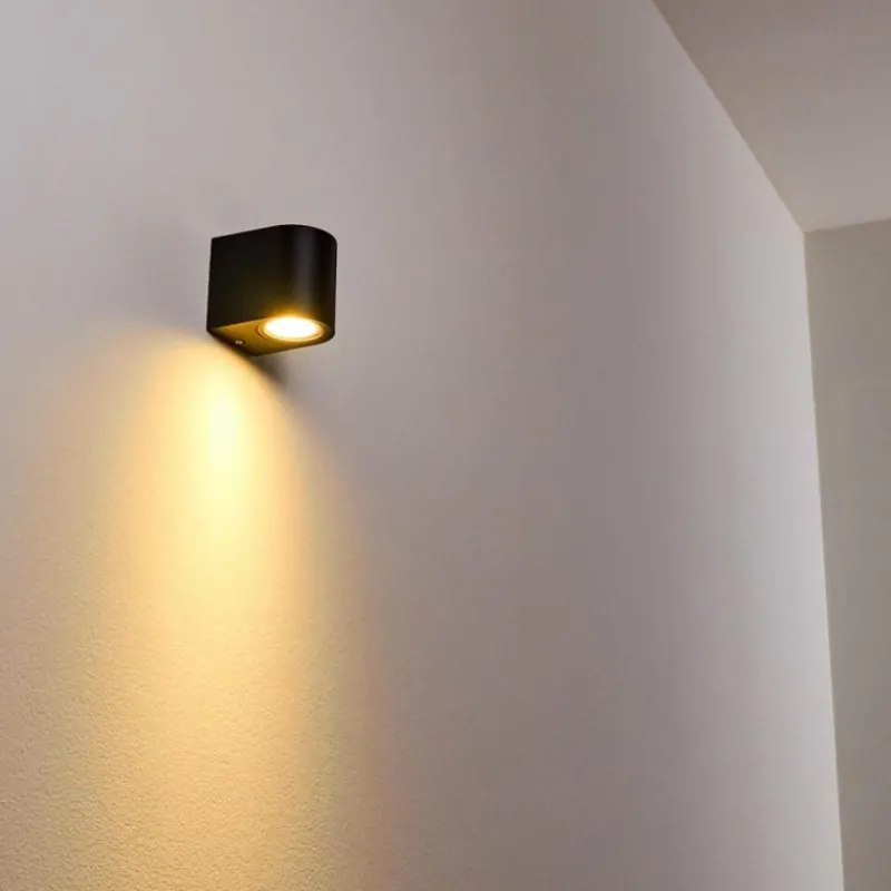 hofstein Applique murale d'extérieur Nordborg LED Noir, 1 lumière