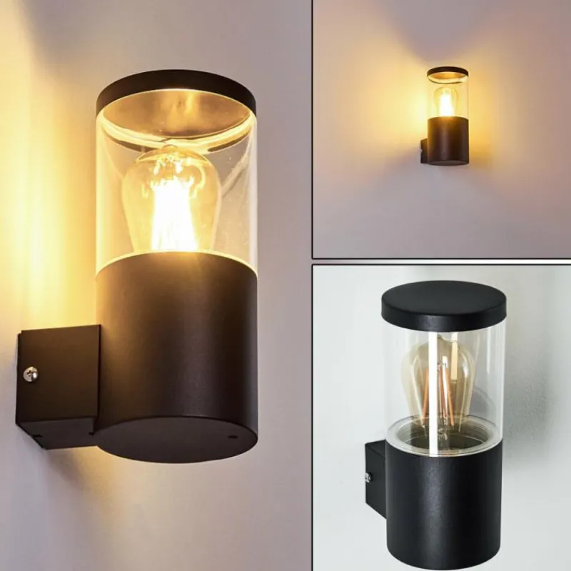 hofstein Applique murale d'extérieur Bodio Noir, 1 lumière