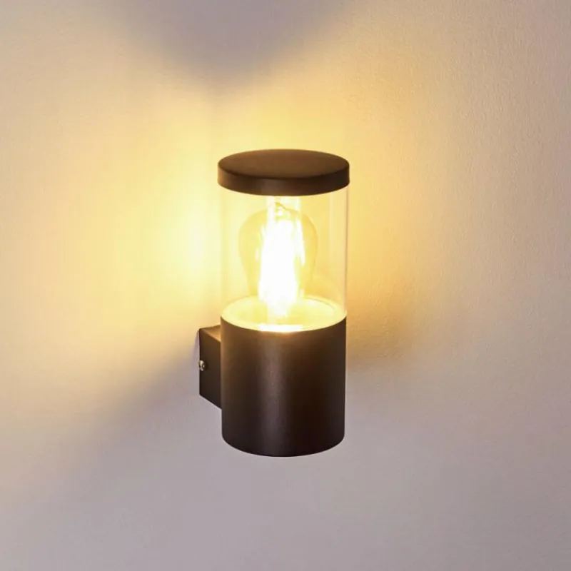 hofstein Applique murale d'extérieur Bodio Noir, 1 lumière