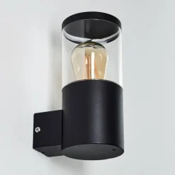 hofstein Applique murale d'extérieur Bodio Noir, 1 lumière