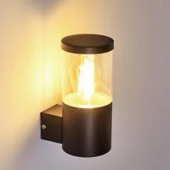 hofstein Applique murale d'extérieur Bodio Noir, 1 lumière