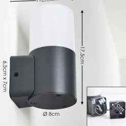 hofstein Applique murale d'extérieur Schafhaus Anthracite, 1 lumière