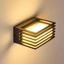 hofstein Applique murale d'extérieur Michele LED Noir, 1 lumière