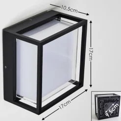 hofstein Applique murale d'extérieur Lysabild LED Noir, 1 lumière