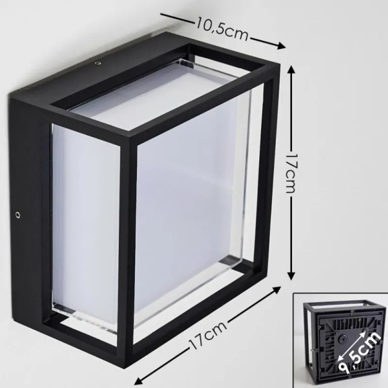 hofstein Applique murale d'extérieur Lysabild LED Noir, 1 lumière