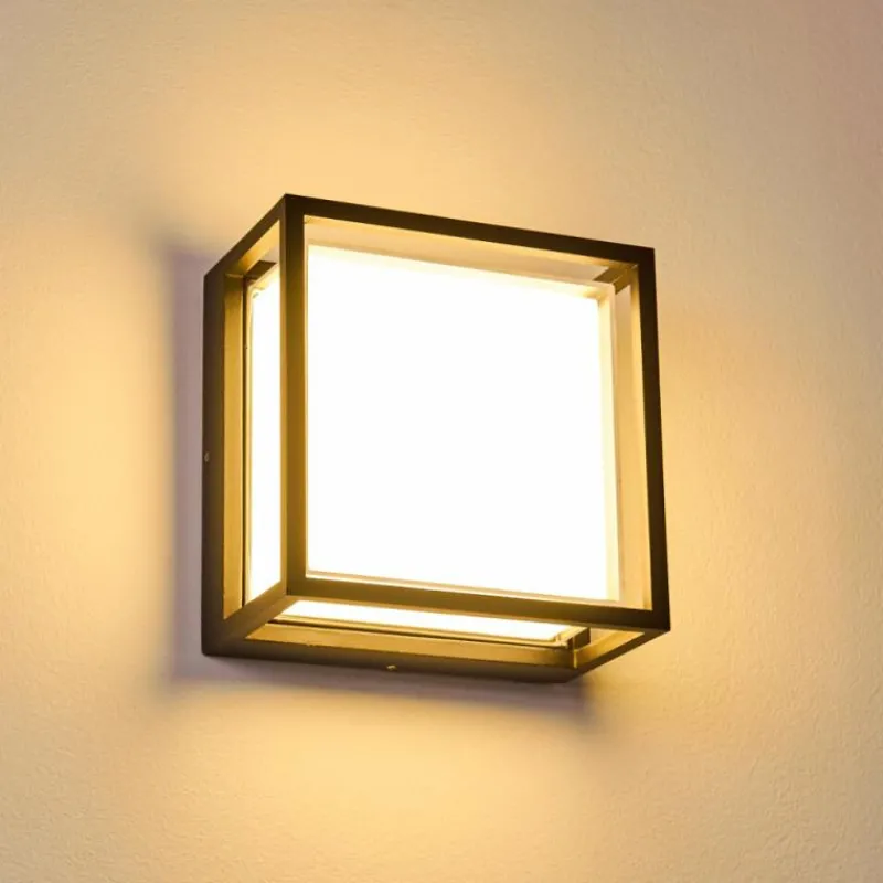 hofstein Applique murale d'extérieur Lysabild LED Noir, 1 lumière