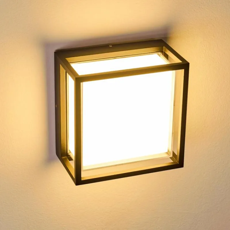 hofstein Applique murale d'extérieur Lysabild LED Noir, 1 lumière