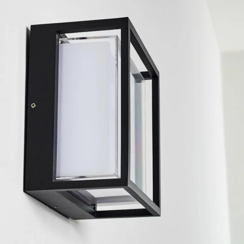 hofstein Applique murale d'extérieur Lysabild LED Noir, 1 lumière