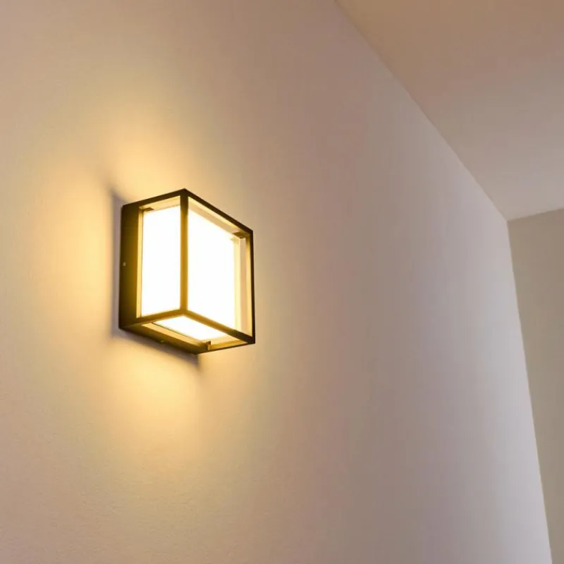 hofstein Applique murale d'extérieur Lysabild LED Noir, 1 lumière