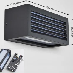 hofstein Applique murale d'extérieur Naldmadebro Anthracite, 1 lumière