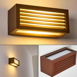 hofstein Applique murale d'extérieur Naldmadebro Brun, 1 lumière