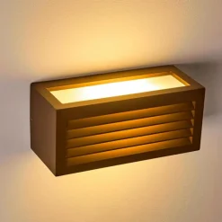 hofstein Applique murale d'extérieur Naldmadebro Brun, 1 lumière