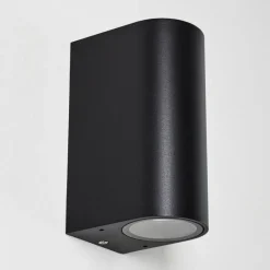 hofstein Applique murale d'extérieur Norrelogum Noir, 2 lumières