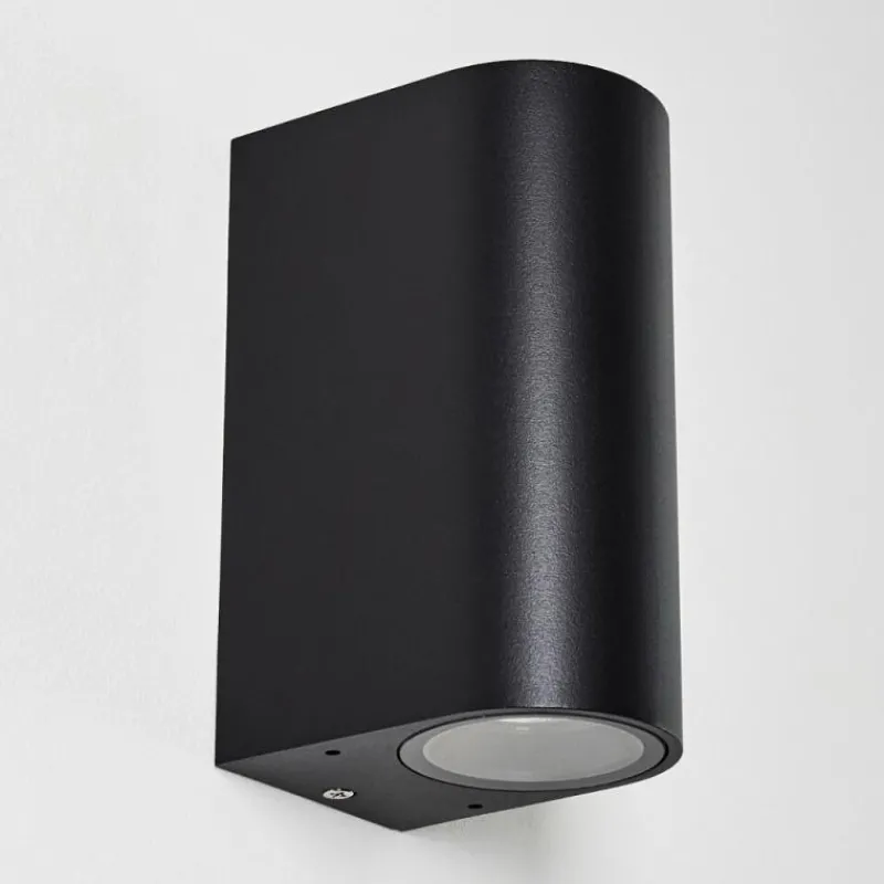 hofstein Applique murale d'extérieur Norrelogum Noir, 2 lumières