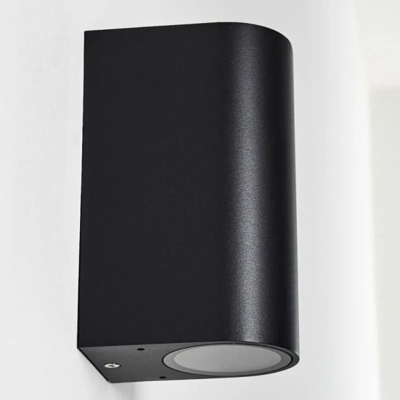 hofstein Applique murale d'extérieur Norrelogum Noir, 2 lumières