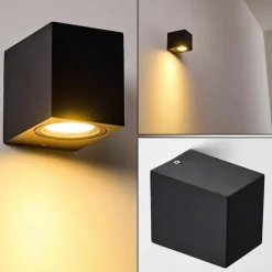 hofstein Applique murale d'extérieur Nordborg LED Noir, 1 lumière