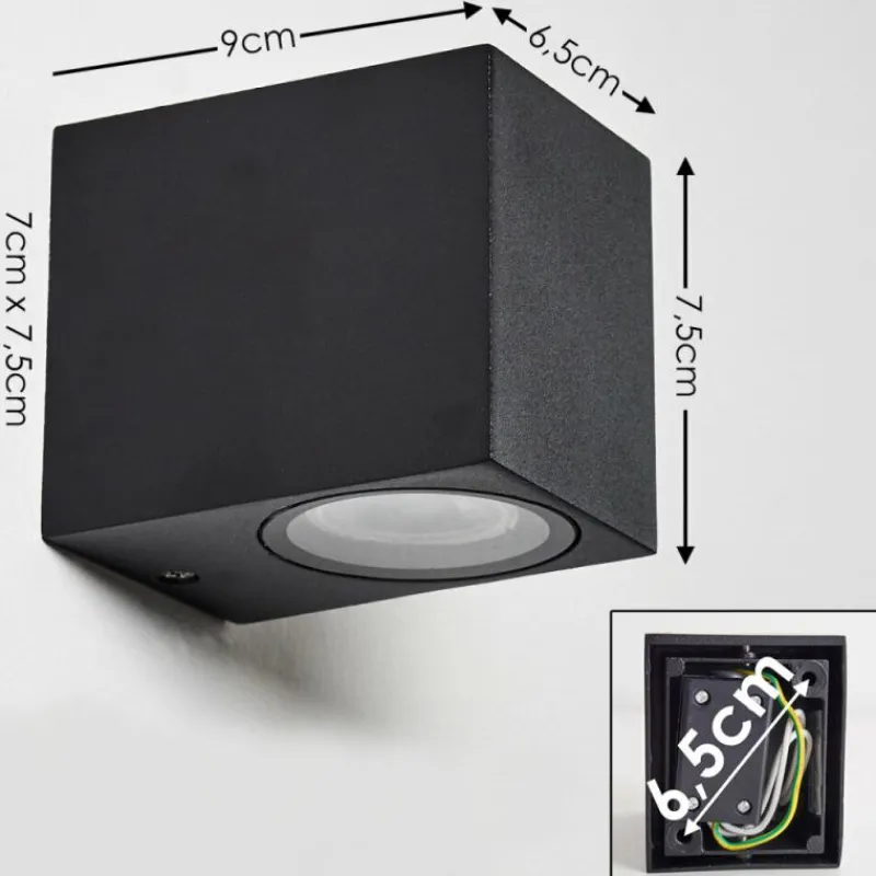 hofstein Applique murale d'extérieur Nordborg LED Noir, 1 lumière