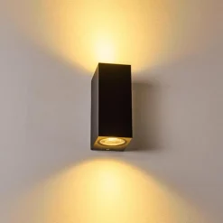 hofstein Applique murale d'extérieur Nordborg LED Noir, 2 lumières