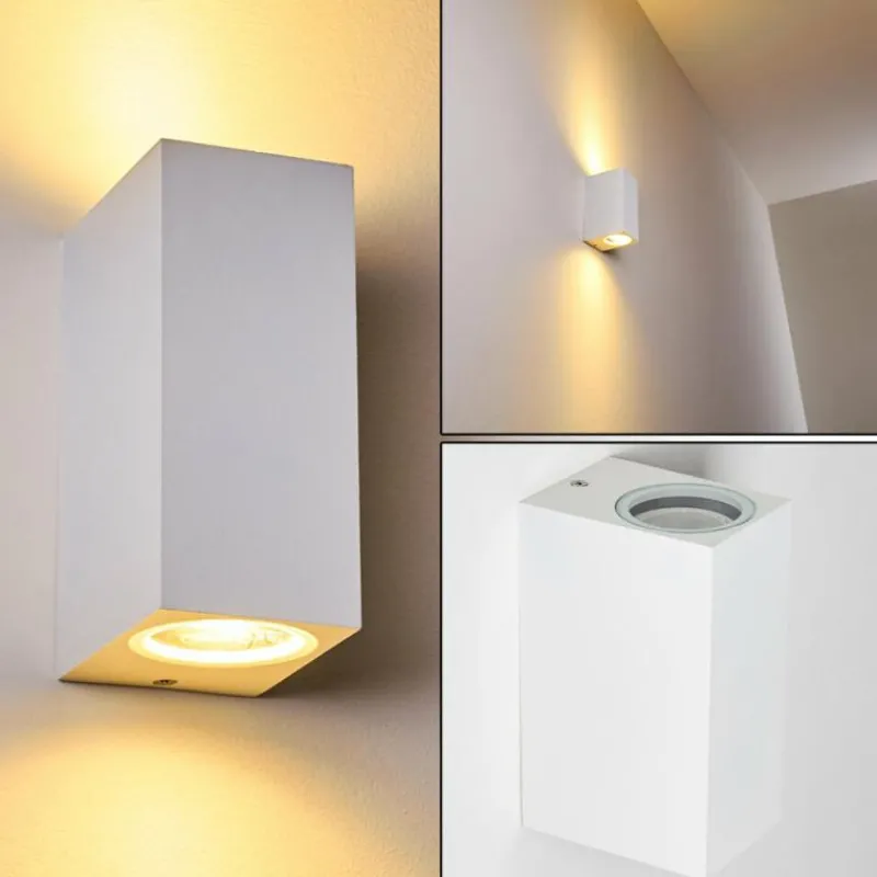 hofstein Applique murale d'extérieur Nordborg LED Blanc, 2 lumières