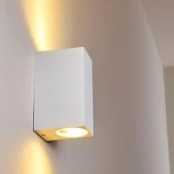 hofstein Applique murale d'extérieur Nordborg LED Blanc, 2 lumières