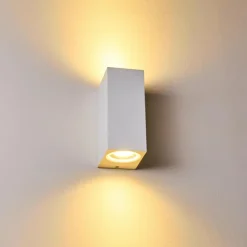 hofstein Applique murale d'extérieur Nordborg LED Blanc, 2 lumières