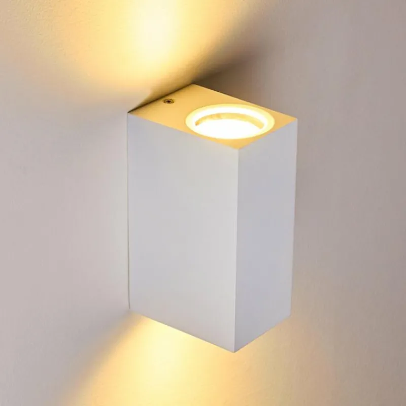 hofstein Applique murale d'extérieur Nordborg LED Blanc, 2 lumières