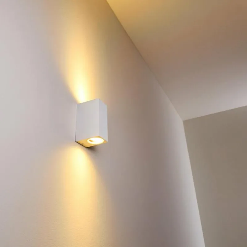 hofstein Applique murale d'extérieur Nordborg LED Blanc, 2 lumières