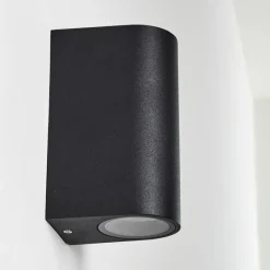 hofstein Applique murale d'extérieur Nordborg LED Noir, 2 lumières