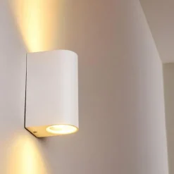 hofstein Applique murale d'extérieur Nordborg LED Blanc, 2 lumières