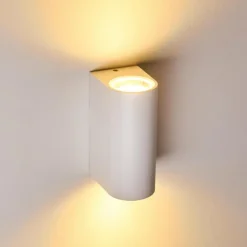 hofstein Applique murale d'extérieur Nordborg LED Blanc, 2 lumières