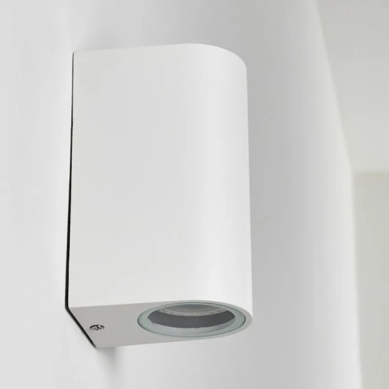 hofstein Applique murale d'extérieur Nordborg LED Blanc, 2 lumières