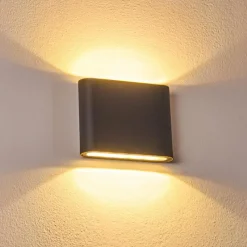 hofstein Applique murale d'extérieur Tinglev LED Anthracite, 2 lumières