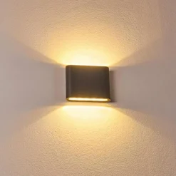 hofstein Applique murale d'extérieur Tinglev LED Anthracite, 2 lumières