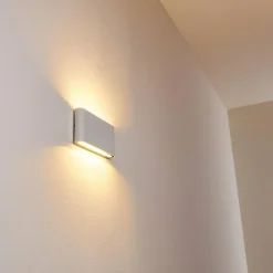hofstein Applique murale d'extérieur Tinglev LED Blanc, 2 lumières