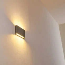 hofstein Applique murale d'extérieur Tinglev LED Gris, 2 lumières