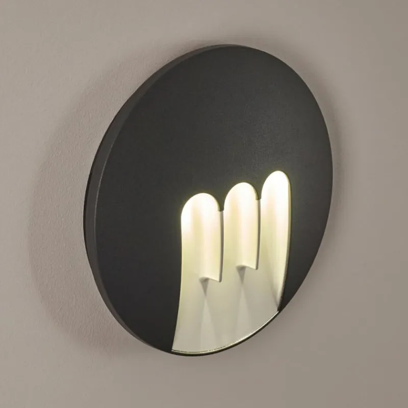 hofstein Applique murale d'extérieur Silvso LED Anthracite, 3 lumières