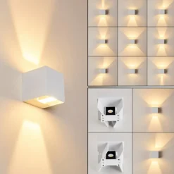 hofstein Applique murale d'extérieur Fauderup LED Blanc, 2 lumières