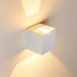 hofstein Applique murale d'extérieur Fauderup LED Blanc, 2 lumières