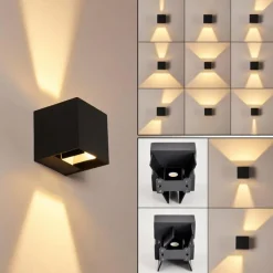 hofstein Applique murale d'extérieur Fauderup LED Anthracite, 2 lumières