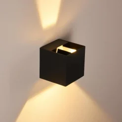 hofstein Applique murale d'extérieur Fauderup LED Anthracite, 2 lumières