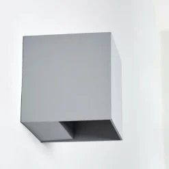 hofstein Applique murale d'extérieur Fauderup LED Gris, 2 lumières