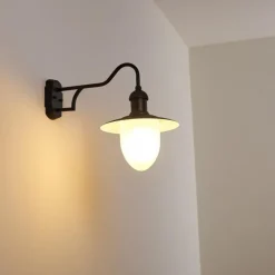 Luminaires Rustiques-hofstein Applique murale d'extérieur Surnu Noir, 1 lumière