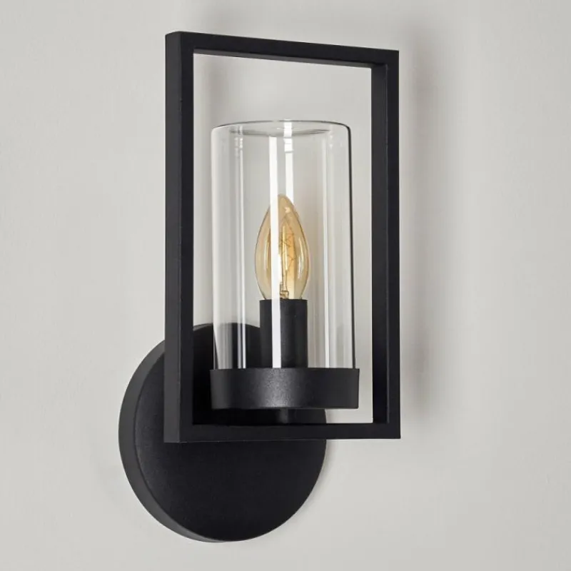 Luminaires Rustiques-hofstein Applique murale d'extérieur Burundi Noir, 1 lumière