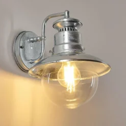 hofstein Applique murale d'extérieur Sipri Argenté, 1 lumière