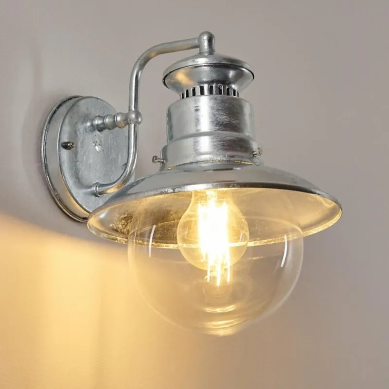 hofstein Applique murale d'extérieur Sipri Argenté, 1 lumière