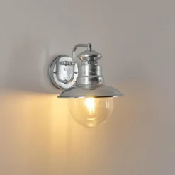 hofstein Applique murale d'extérieur Sipri Argenté, 1 lumière